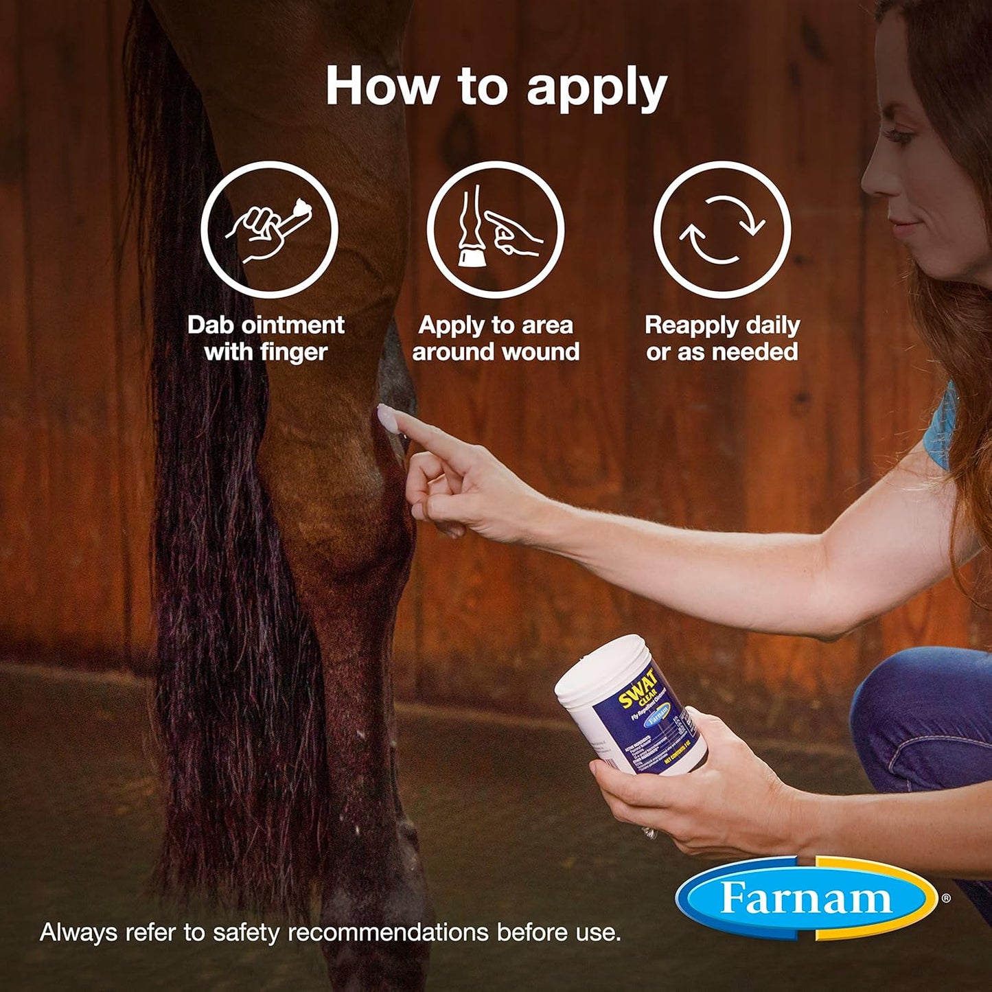 Farnam SWAT Clear Fly Repellent Ointment for Horses, 7 oz