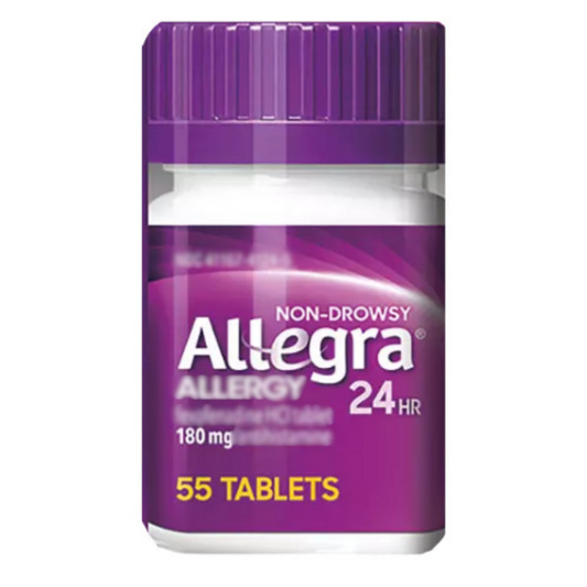 Allegra 24-Hour Relief, 180 mg, 55 Tablets