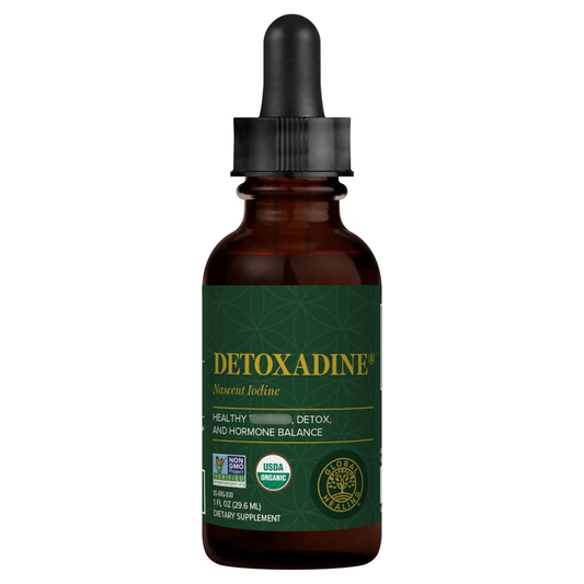 Global Healing Detoxadine Nascent Iodine Essential Health And Thyroid Support, 1 oz / 29.6 ml