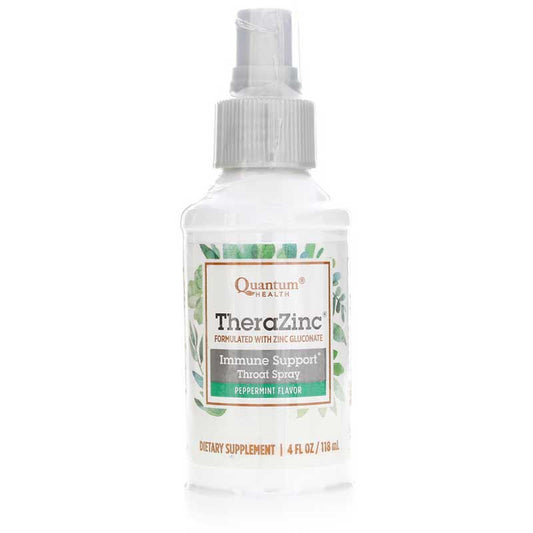 Quantum Health TheraZinc Immune Support Throat Spray Peppermint Flavor, 4 fl.oz / 118ml