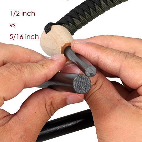 Bayite Ferro Rods 1/2" X 5'' XL Survival Fire Starter Drilled Flint Steel Ferrocerium
