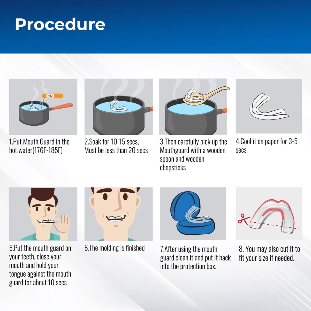 Davv Mouth Guard for Nighttime Teeth Grinding Protection 2 sizes 4 guards