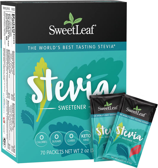 SweetLeaf Natural Stevia Sweetener, 70 Packets