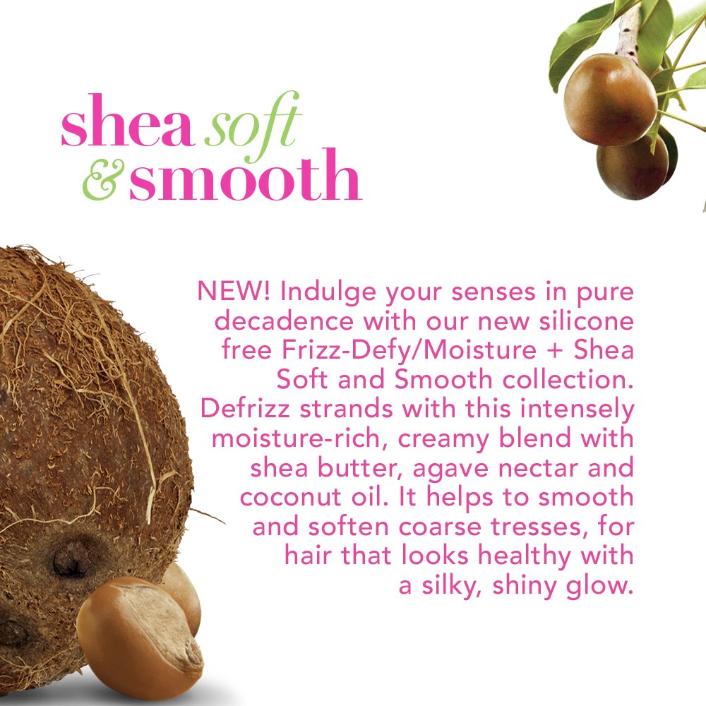 OGX Frizz-Defy/Moisture + Shea Soft & Smooth Shampoo, 13 fl oz