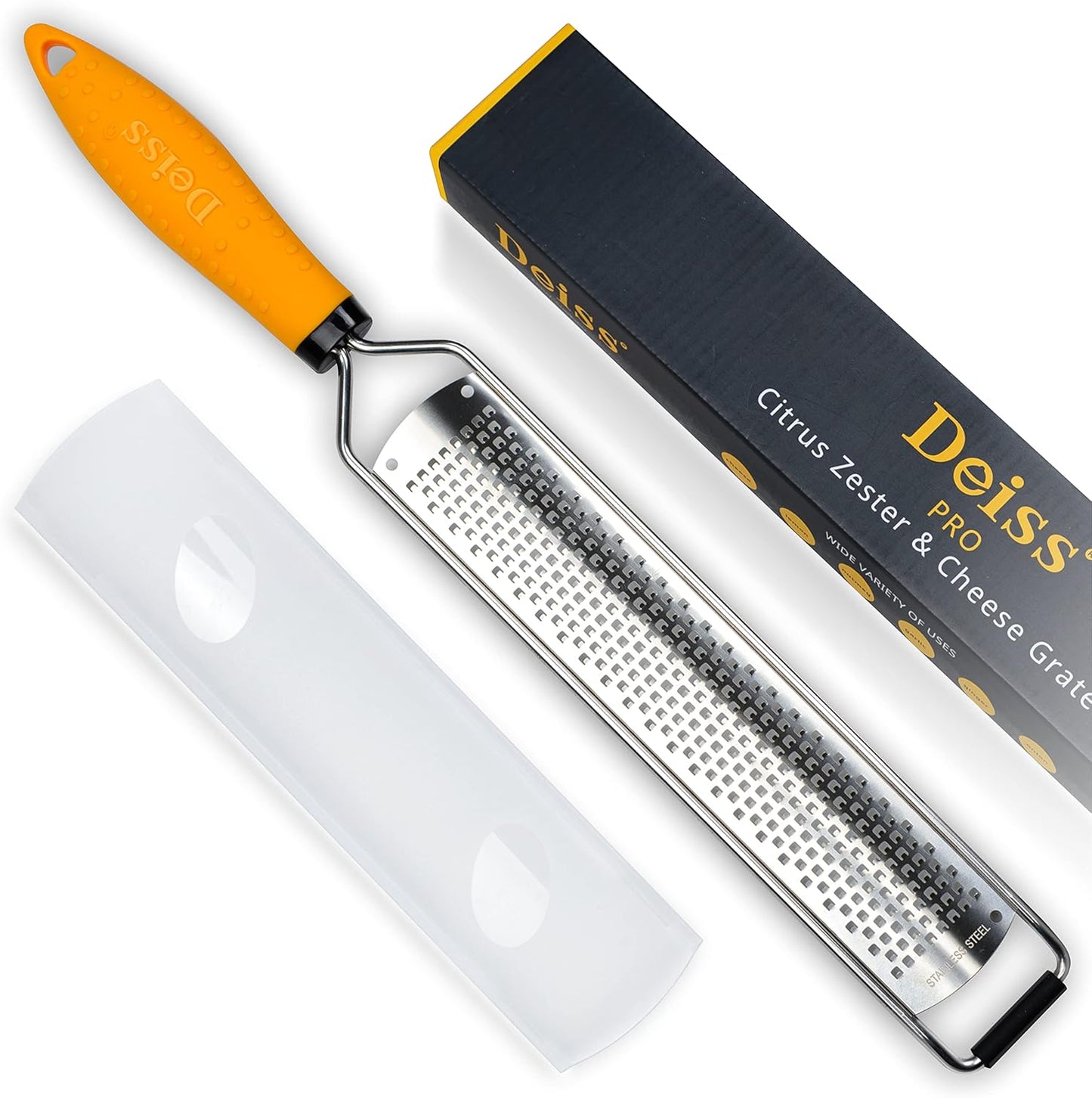 Deiss Pro Series Wide Grater Sharp Stainless Steel Plus Protect Cover