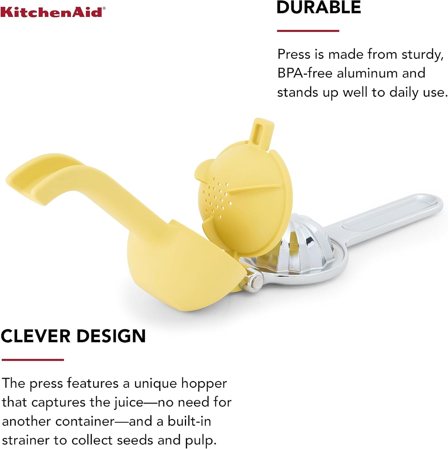 KitchenAid Citrus Juice Press Squeezer For Lemons And Limes, 1 Count