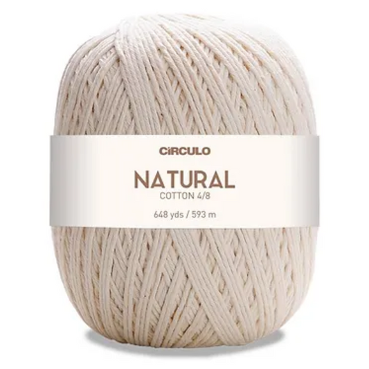 Circulo Yarns NATURAL COTTON 100% Brazilian Virgin Cotton 4/8 Natural (20) 648 yds / 593 m