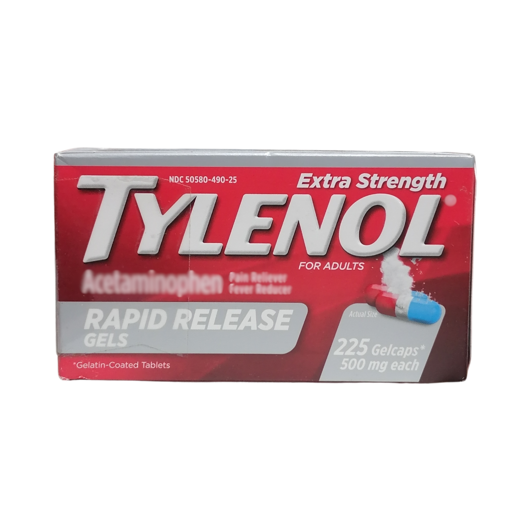 Tylenol Extra Strength Rapid Release Gels 500 mg, 225 Gelcaps