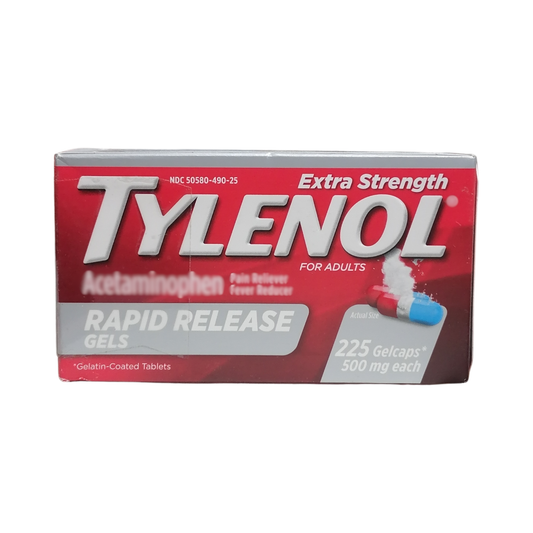 Tylenol Extra Strength Rapid Release Gels 500 mg, 225 Gelcaps