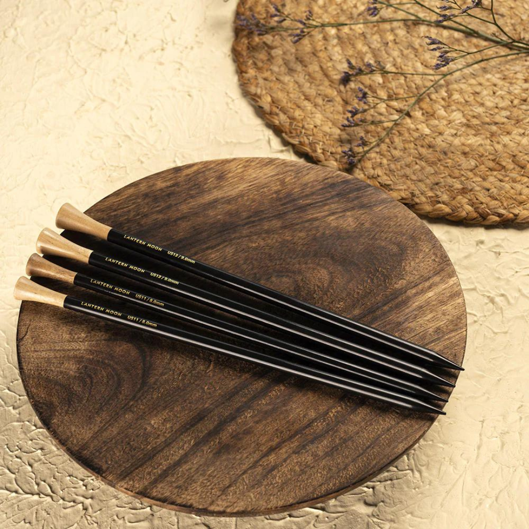 The Lantern Moon Ebony Single Pointed Needles 10 Inches (25cm)