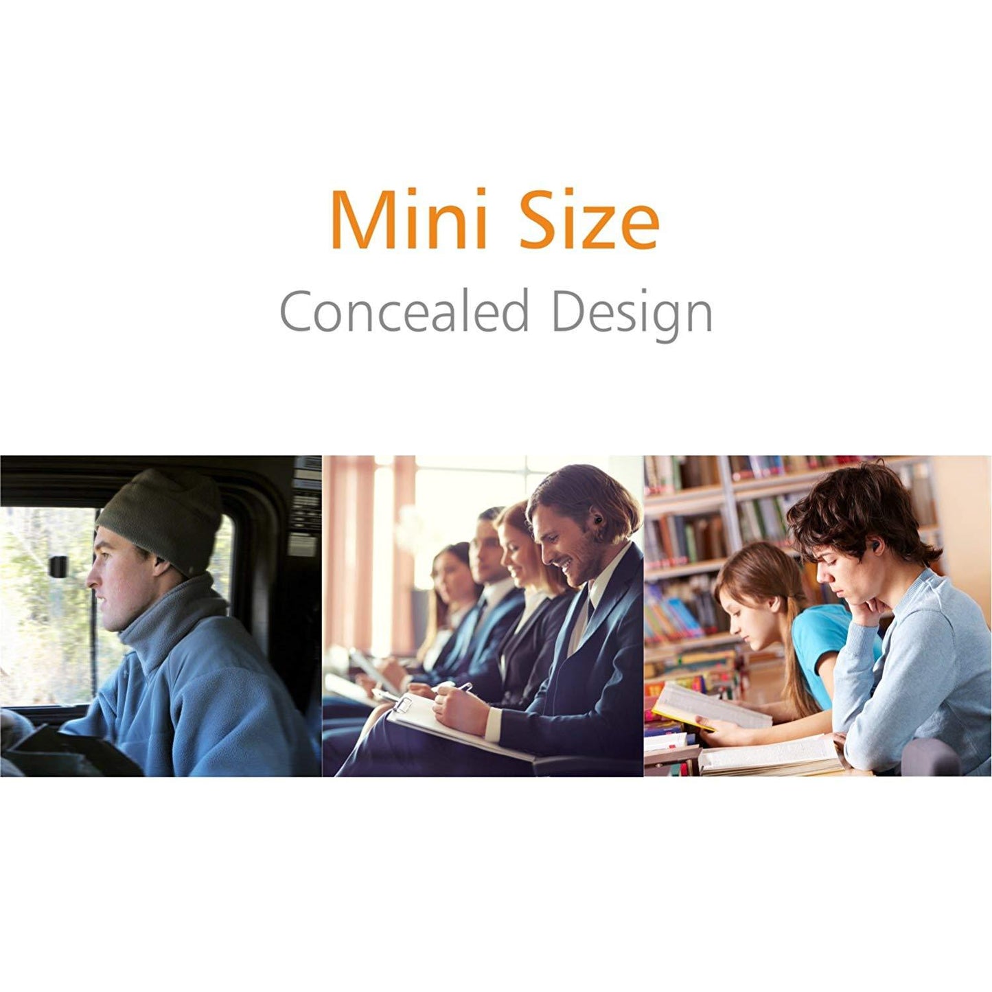 FOCUSPOWER F10 Mini Bluetooth Earbud Smallest Wireless Invisible Headphone with 6 Hour Playtime Car Headset with Mic (One Pcs)