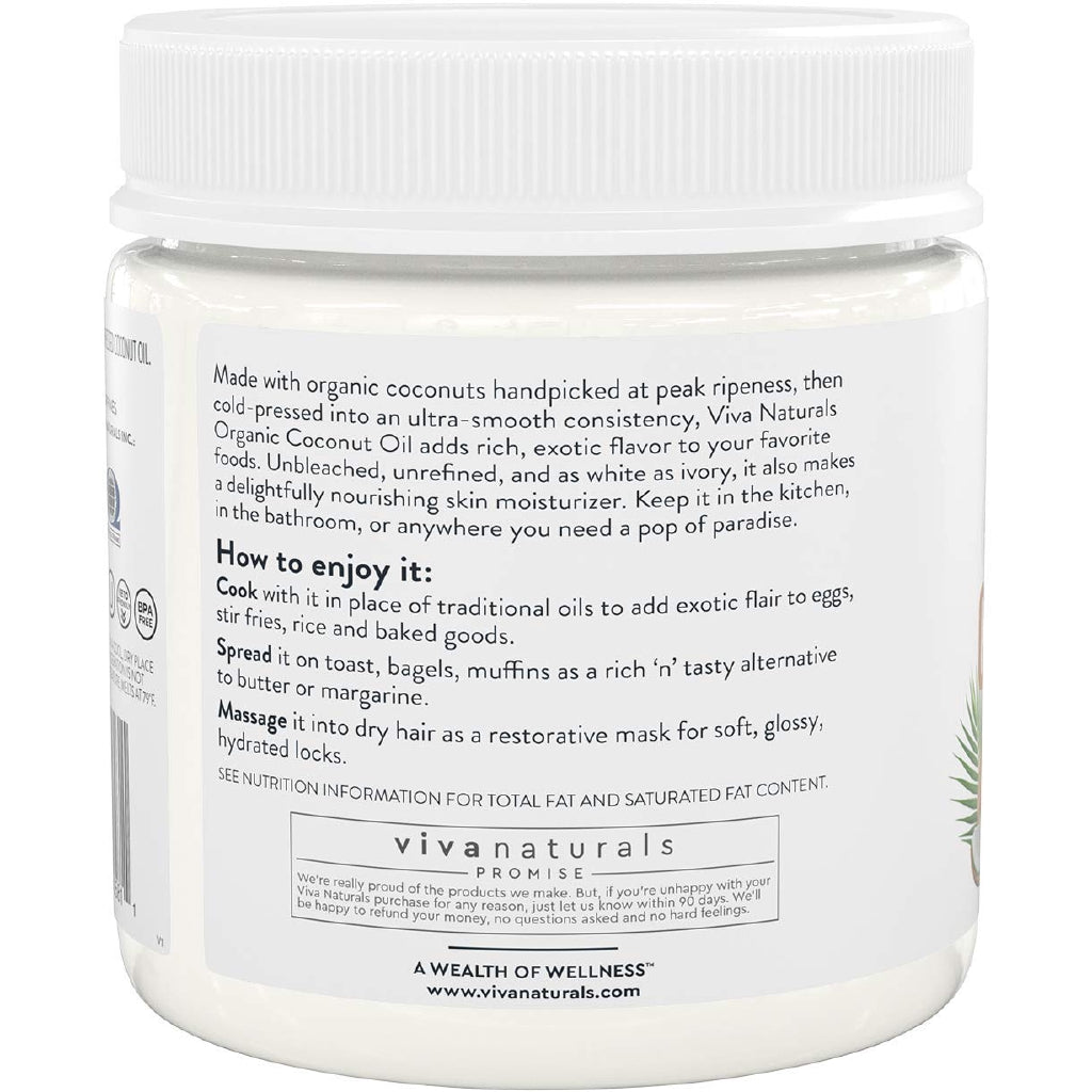 Viva Naturals Organic Extra Virgin Coconut Oil, 16 oz