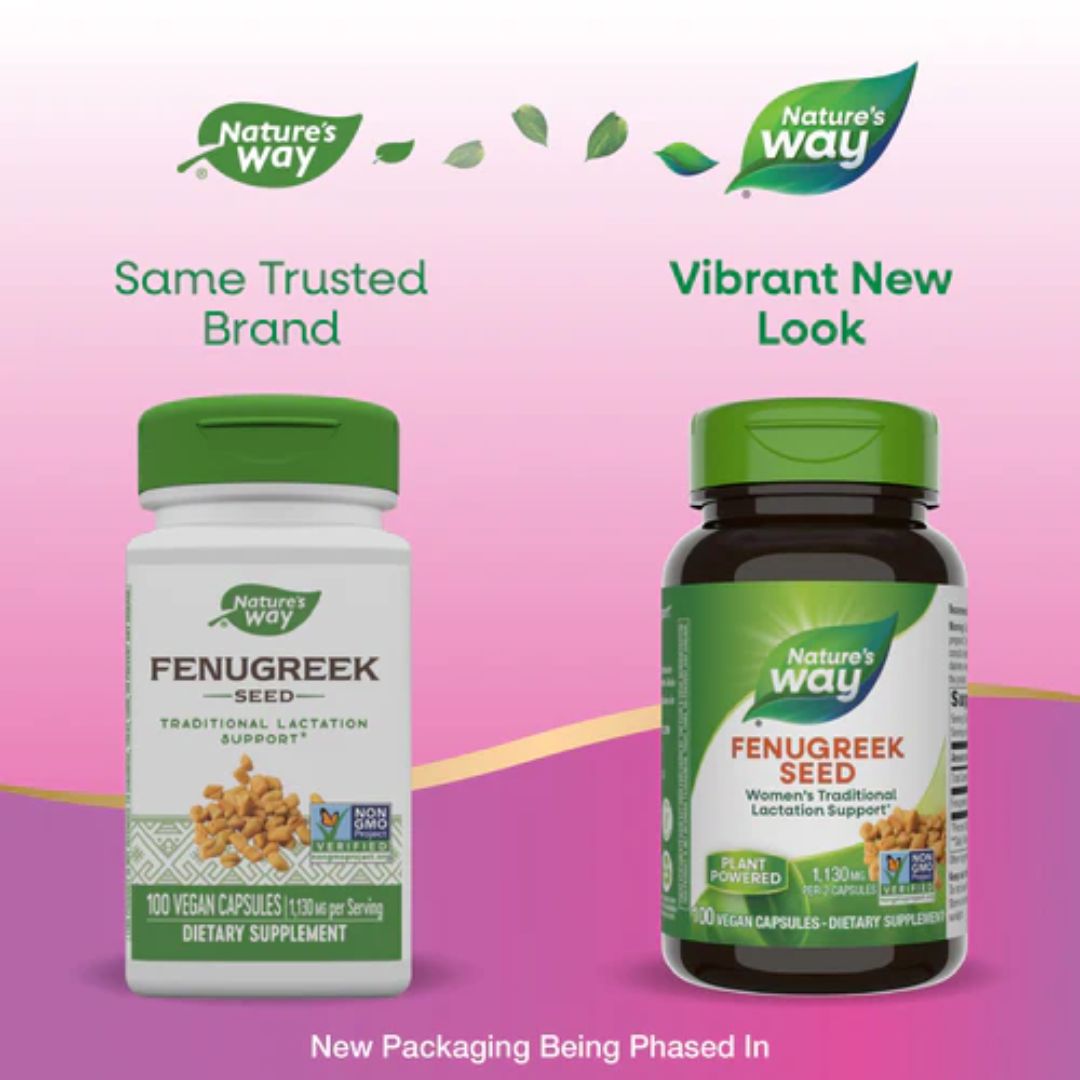 Natures Way Fenugreek Seed 1,130 mg per 2 Capsules, (100 Count)