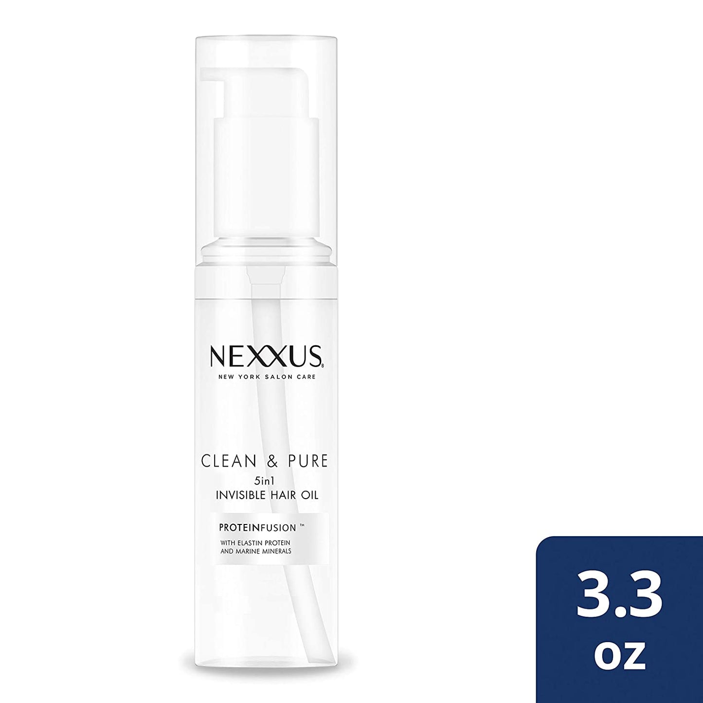 Nexxus Clean & Pure Nourishing Detox 5-In-1 Hair Oil with Elastin Protein & Marine Minerals, 3.3 fl.oz / 97.6ml