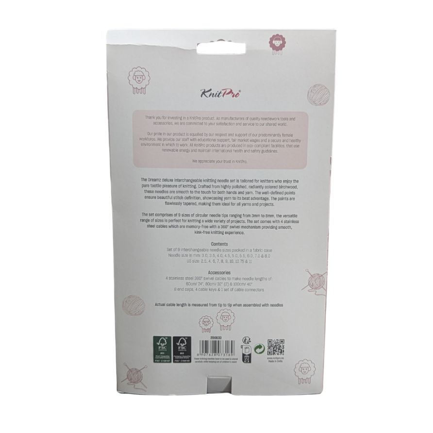 KnitPro Symfonie Dreamz Normal Interchangeable Needle Set, 13 cm