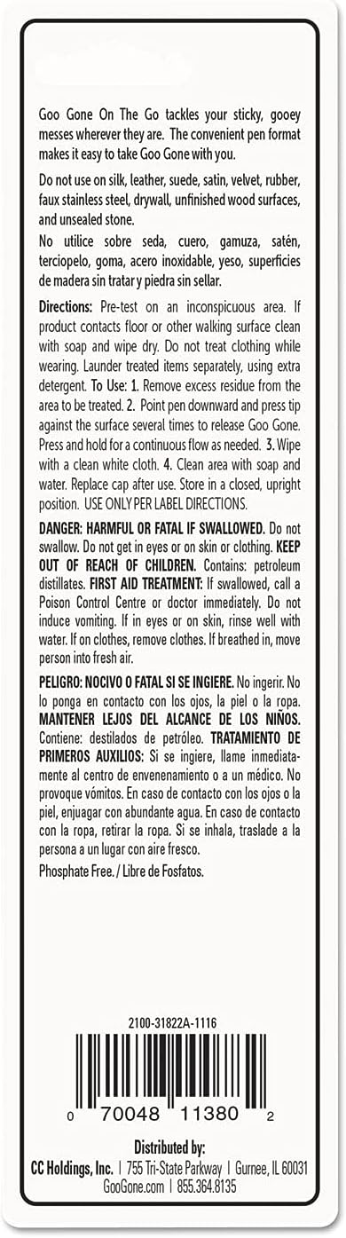 Goo Gone On The Go Adhesive Removing Sticker Pen 10ml