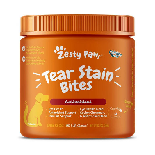 Zesty Paws Tear Stain Bites Chicken Flavor 90 Soft Chews