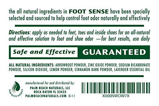 FOOT SENSE All Natural Smelly Foot & Shoe Powder (1 Pack)
