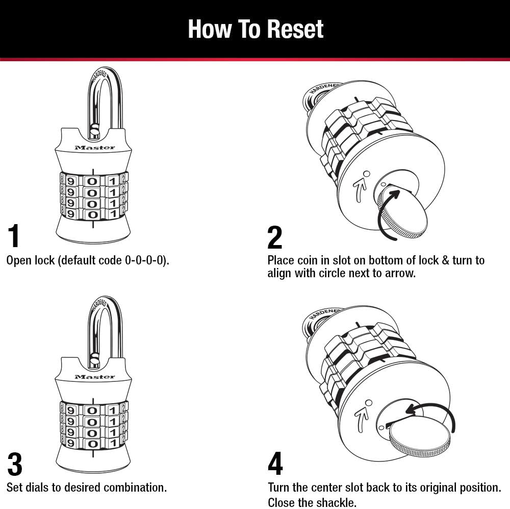 Master Lock 1535D Combination Padlock 15/16 inch / 24mm