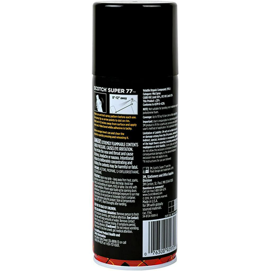 Scotch Permanent Spray Adhesive Super 77 10.7 Oz / 305g
