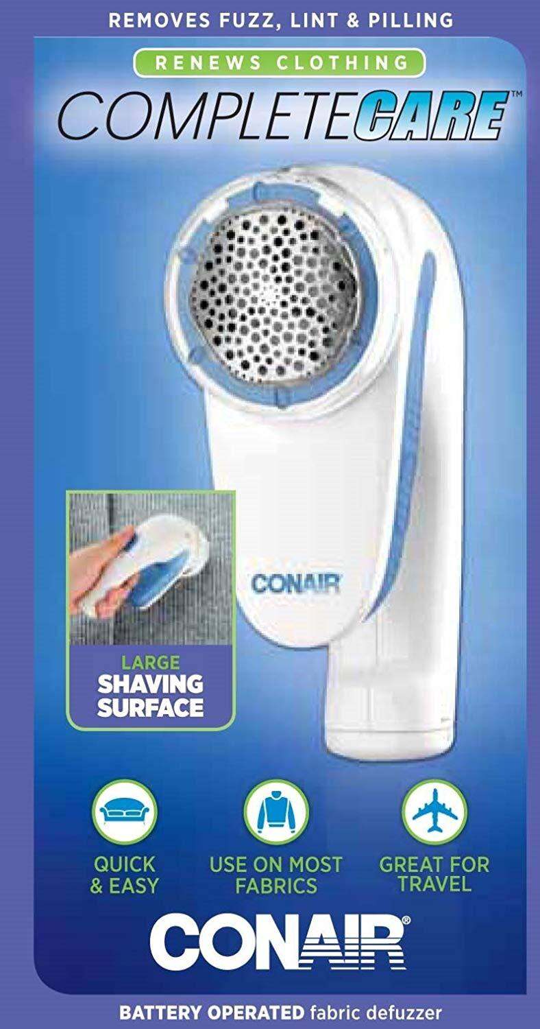 Fabric Defuzzer Shaver by Conair 3 Setting, Battery Operated (White) PACKAGING MAY VARY