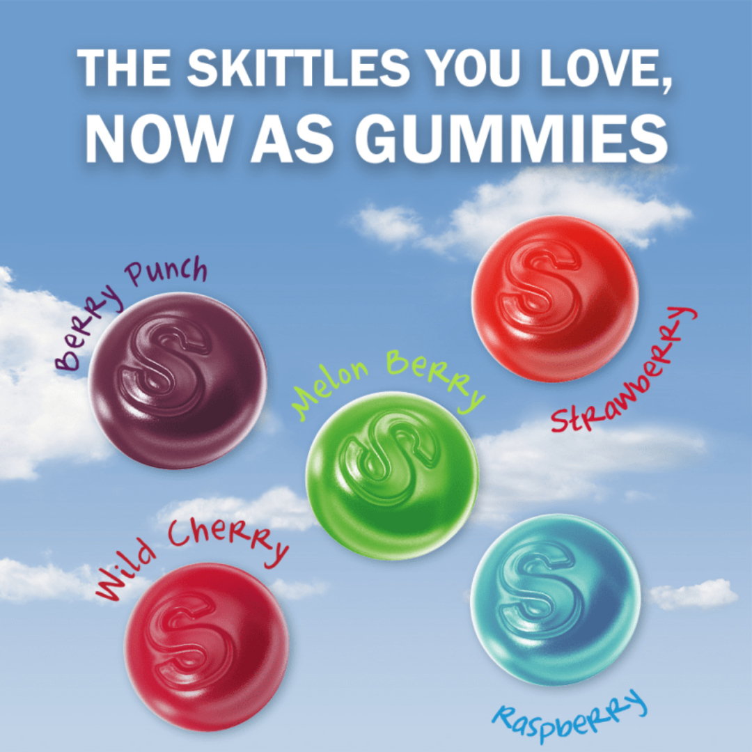 Skittles Wild Berry Gummies Candy Sharing Size Bag, 12 oz