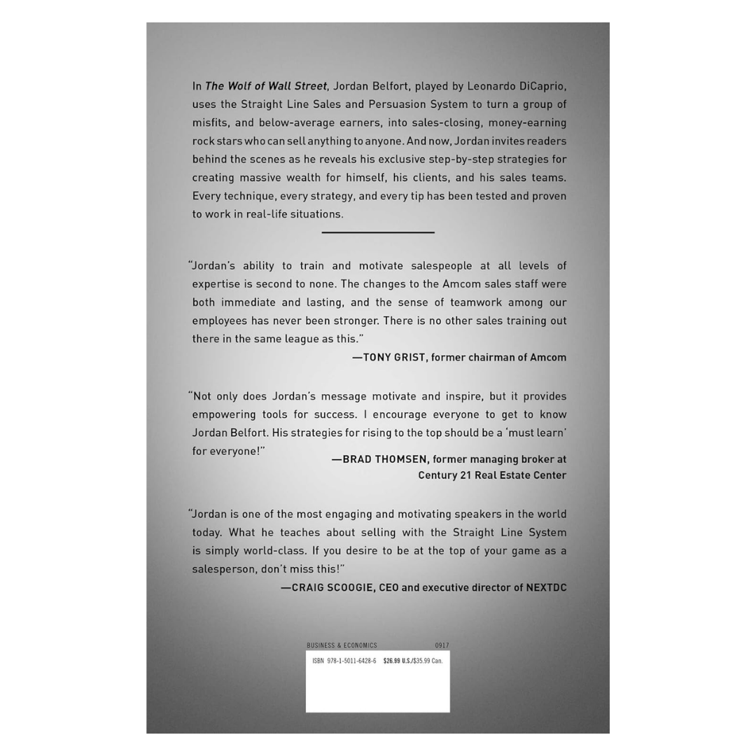 Way of the Wolf Straight Line Selling by Jordan Belfort
