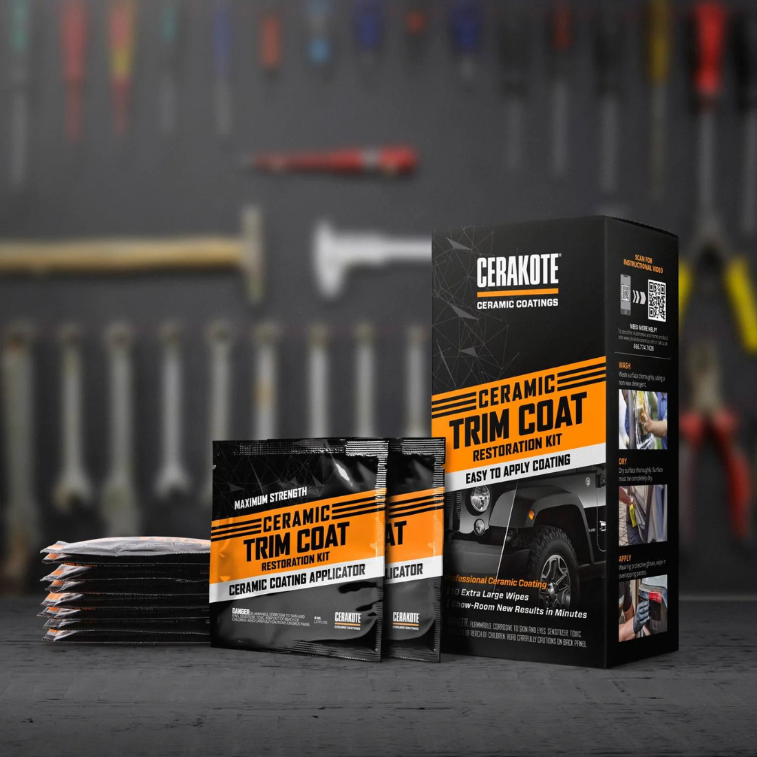 CERAKOTE Ceramic Trim Coat Easy to Apply Ceramic Coating, 1 Vehicle Kit