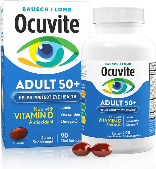 Bausch + Lomb Ocuvite Eye Vitamin & Mineral Supplement for Adult 50+ (90 Softgels)