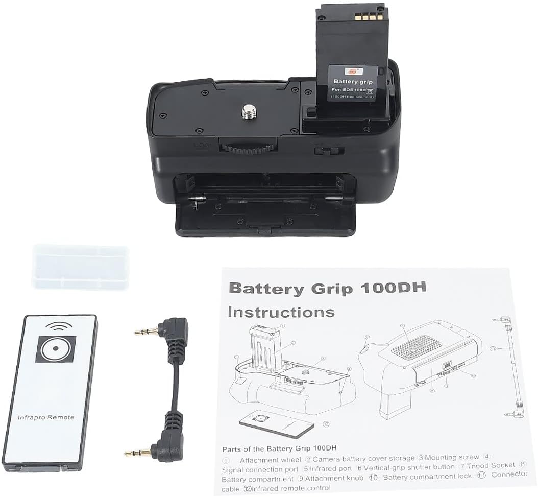 DSTE Battery Grip Fits for Canon 100D (100DH Replacement)