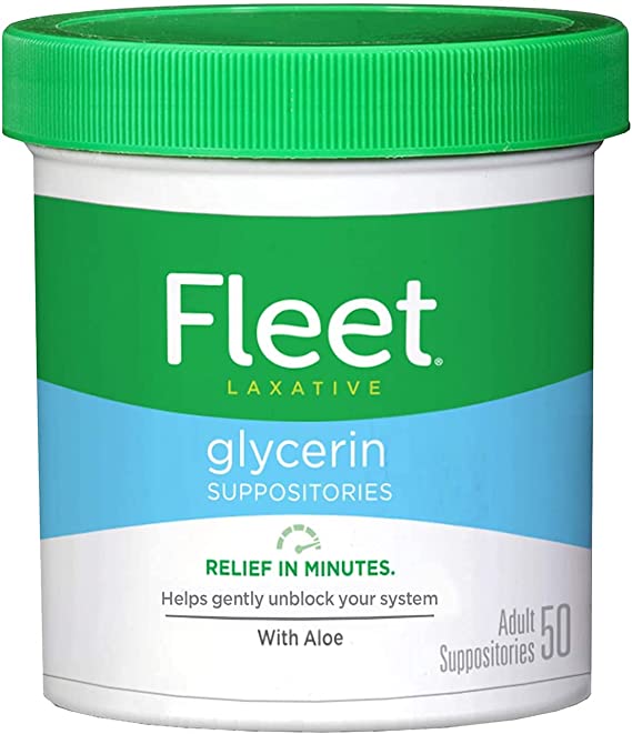 Fleet Adult Glycerin Suppositories Gentle and Effective, 50 Count