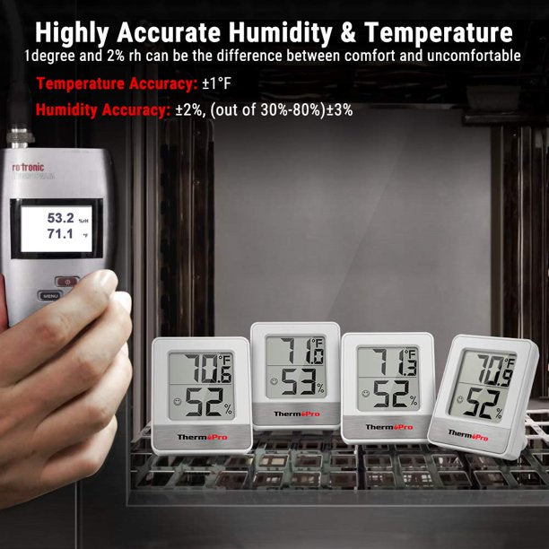 ThermoPro TP49 Indoor Humidity & Temperature Monitor 1 Count NO BOX