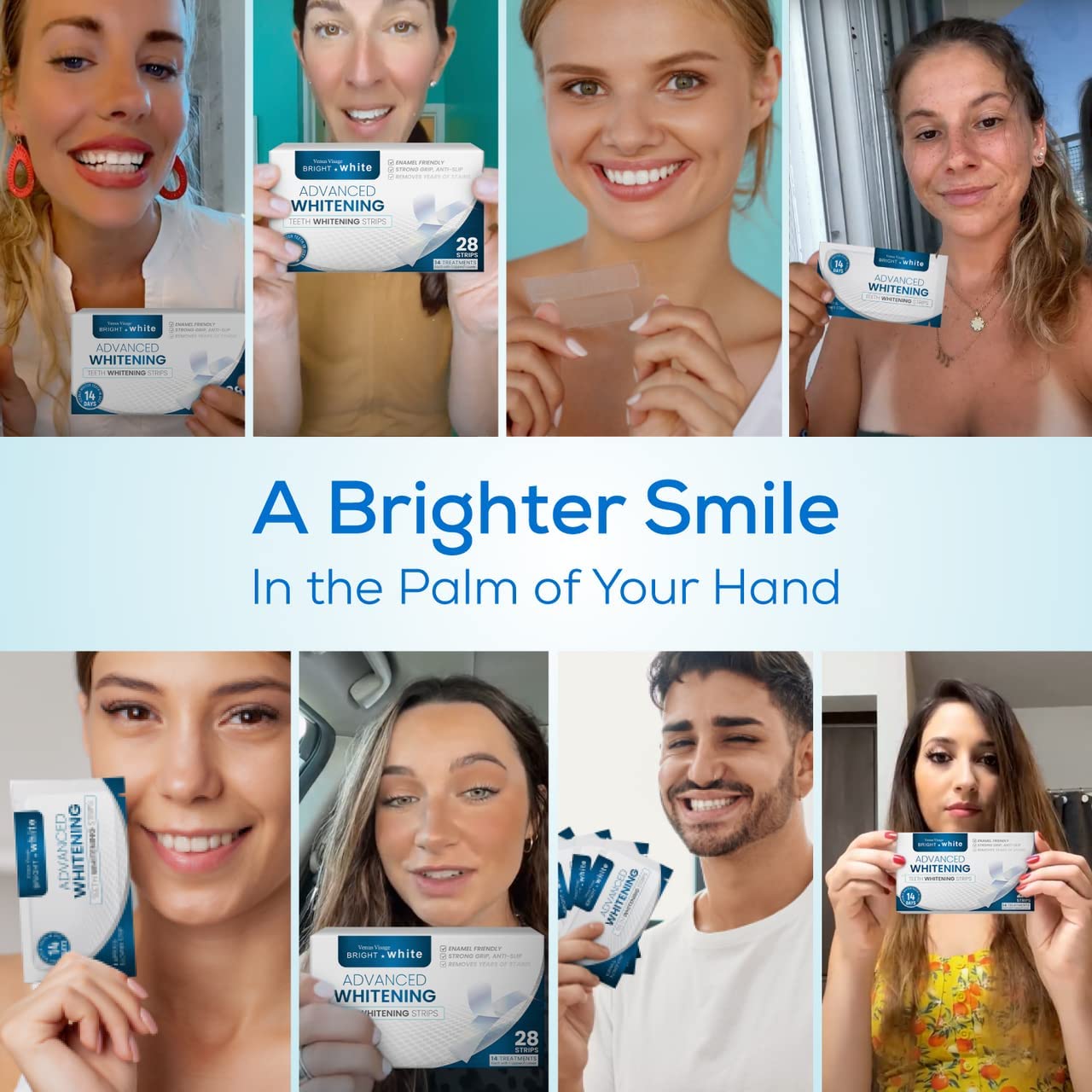 Venus Visage Bright White Advanced Whitening Teeth Whitening Strips 28 Strips