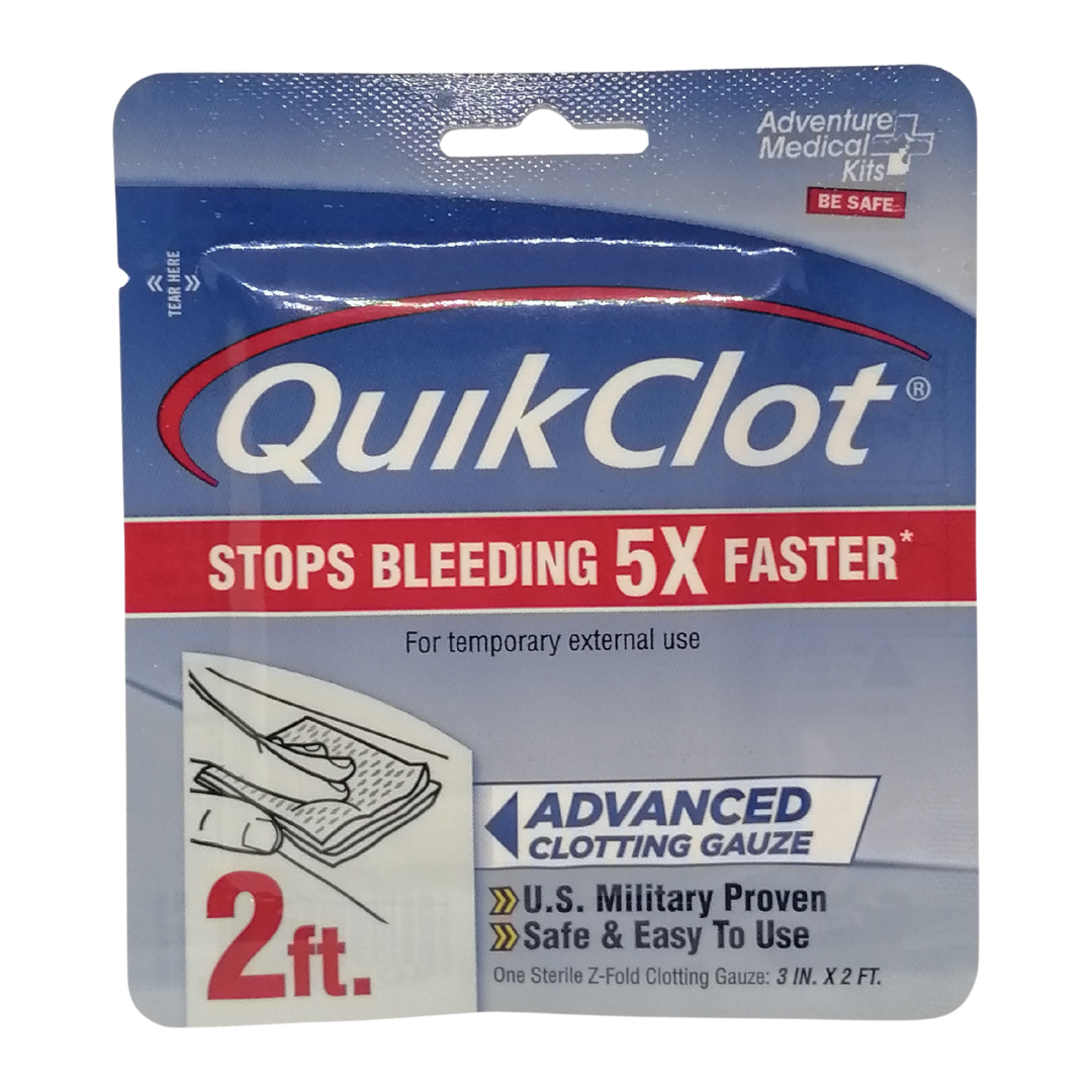 Quickclot Advanced Clotting Gauze Bandage, 3 in x 2 ft