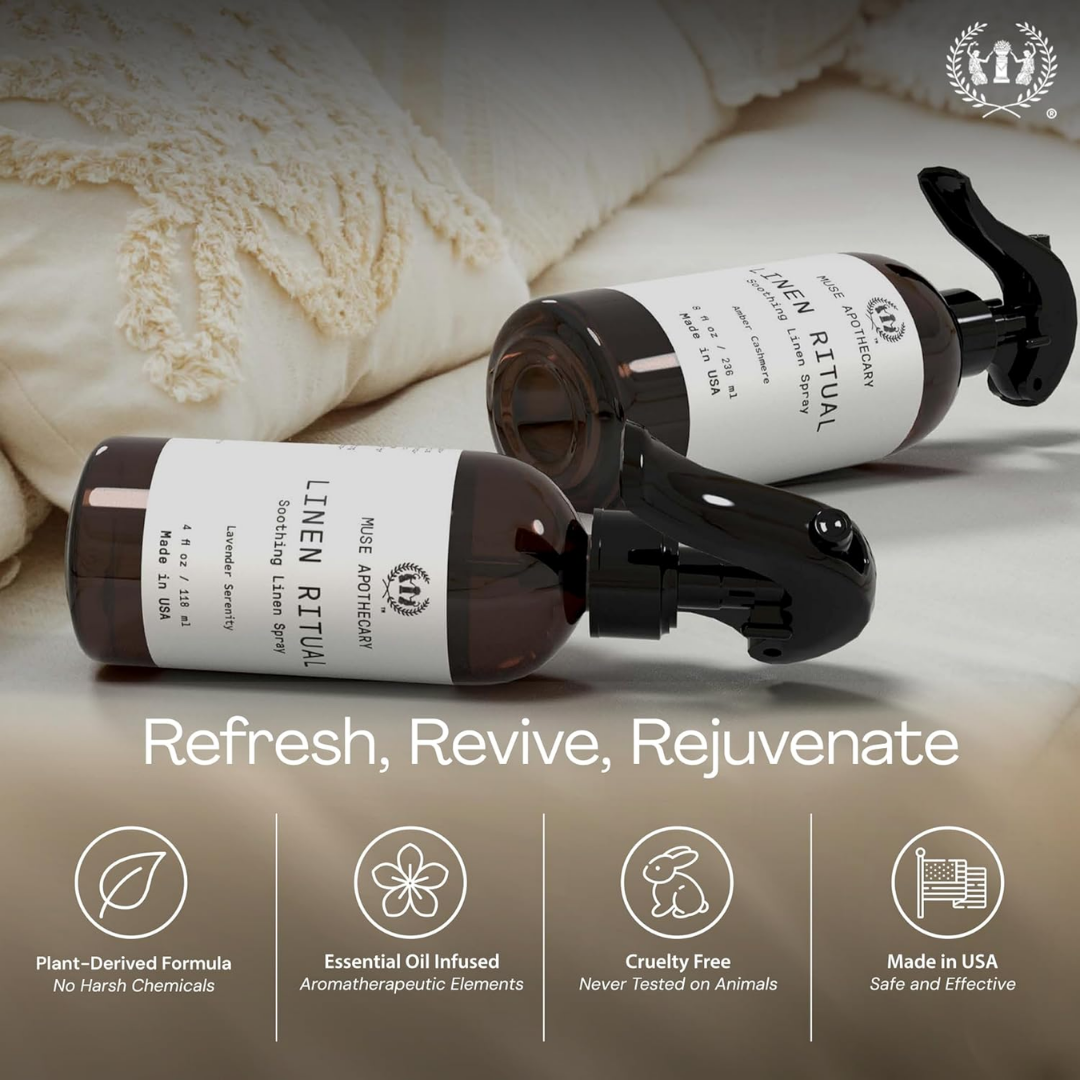 Muse Apothecary Linen Ritual Spray Lavender Serenity, 8 oz / 236 ml
