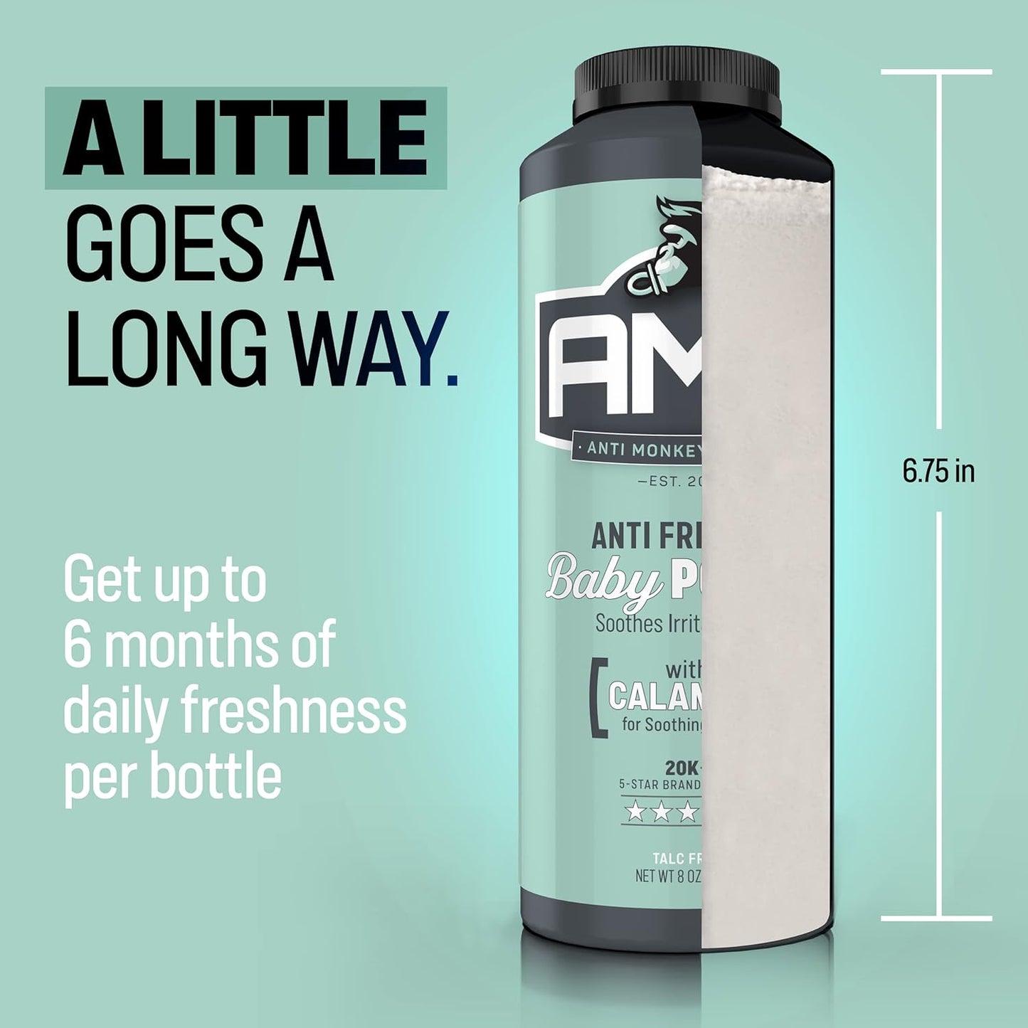 Anti Monkey Butt Co. Anti Friction Baby Powder with Calamine 8oz / 227g
