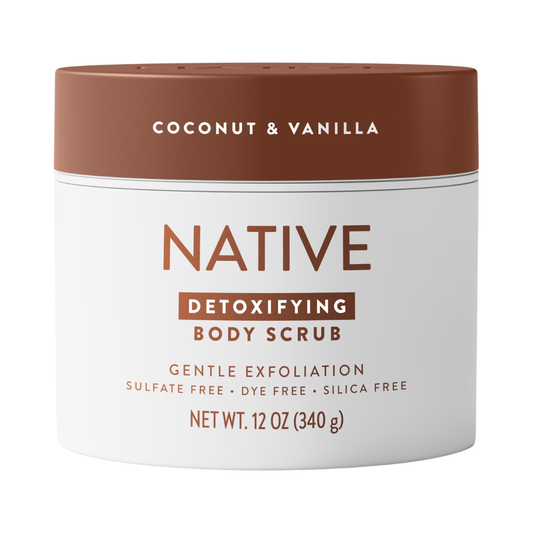 Native Detoxifying Body Scrub Coconut & Vanilla, 12 oz / 340 g