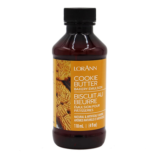 LorAnn Cookie Butter Bakery Emulsion, Natural & Artificial Flavors, 118 ml / 4 fl. oz.