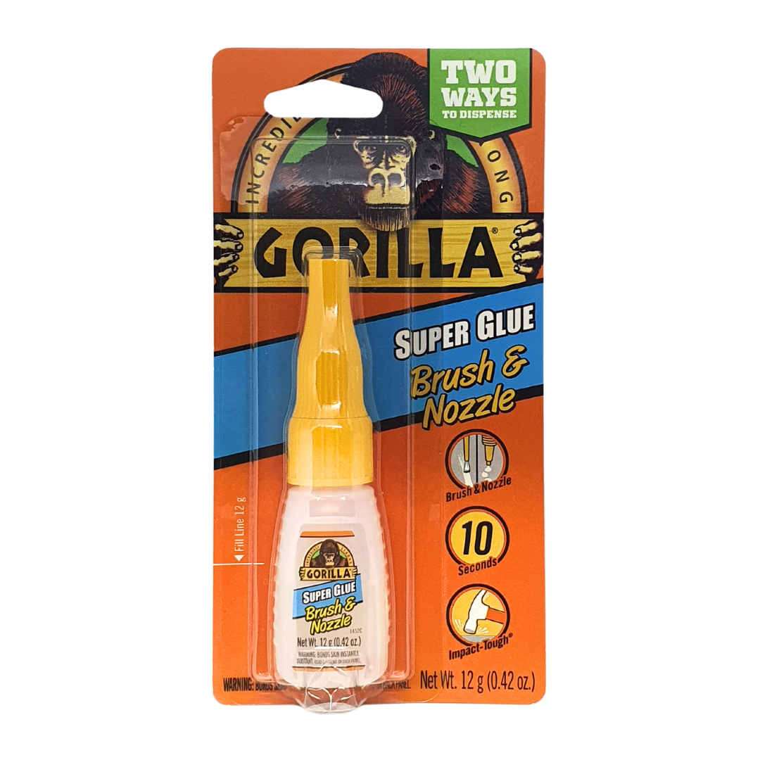 Gorilla Super Glue Brush & Nozzle 12g / 0.42 oz