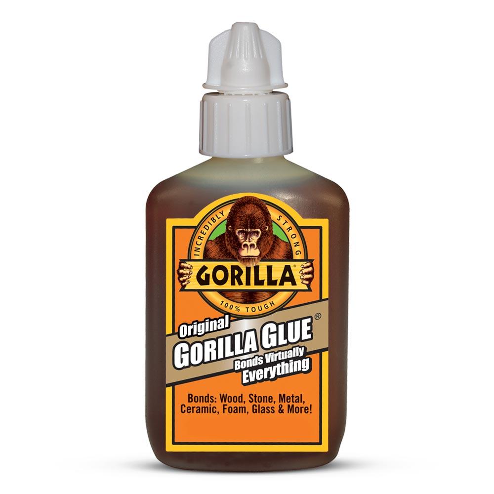 Gorilla Original Gorilla Glue, Waterproof Polyurethane Glue, 2 ounce Bottle, Brown