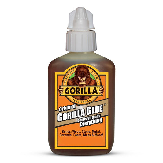 Gorilla Original Gorilla Glue, Waterproof Polyurethane Glue, 2 ounce Bottle, Brown