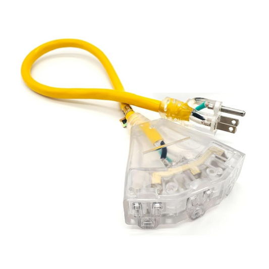 Watt's Wires 12 Gauge Heavy Duty Extension Cord Splitter (2 Ft)