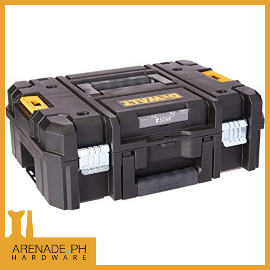 DEWALT TSTAK II Tool Box, 13 Inch, Flat Top, Flexible Platforms for Stacking (DWST17807)