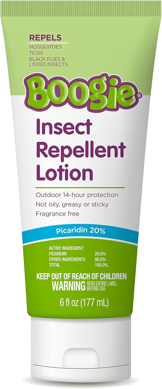 Boogie Insect Repellent Lotion Not Oily, Greasy Or Sticky 14hr Protection, 6 fl oz / 177 mL