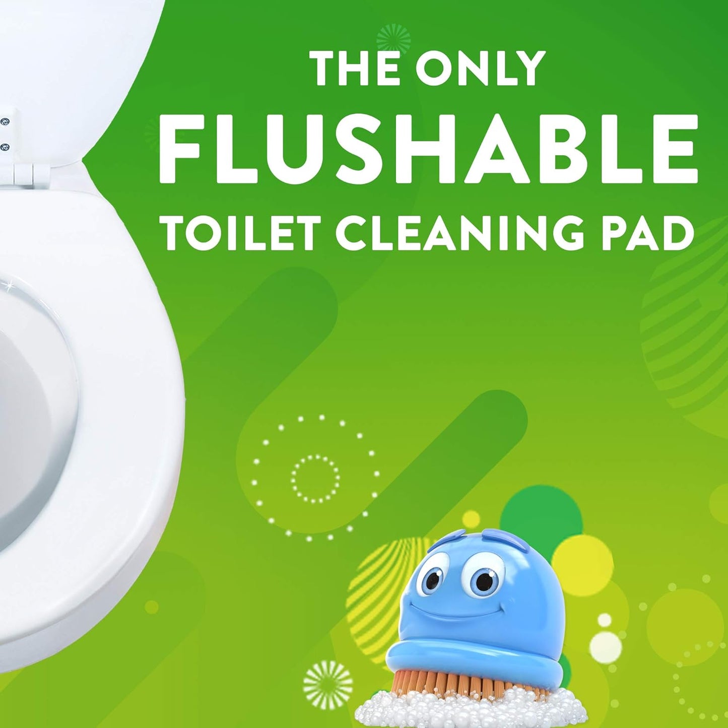 SC Johnson Scrubbing Bubbles Toilet Cleaning System Citrus Scent (1 Wand, 4 Pads, 1 Stand)
