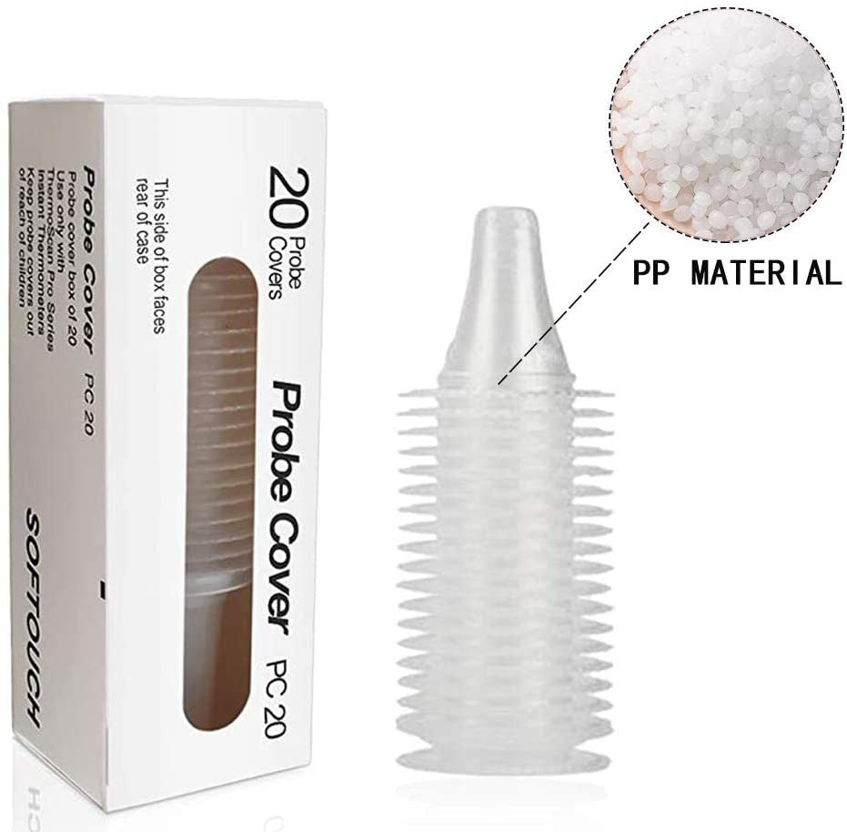20 Count Disposable Ear Thermometer Probe Covers, Refill Cap for All Braun ThermoScan Models PC20