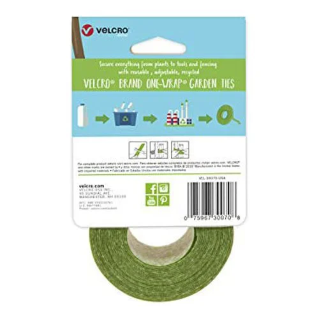Velcro Brand One-Wrap Garden Ties Cut-to-Length Tape, 18 ft x 2 inch