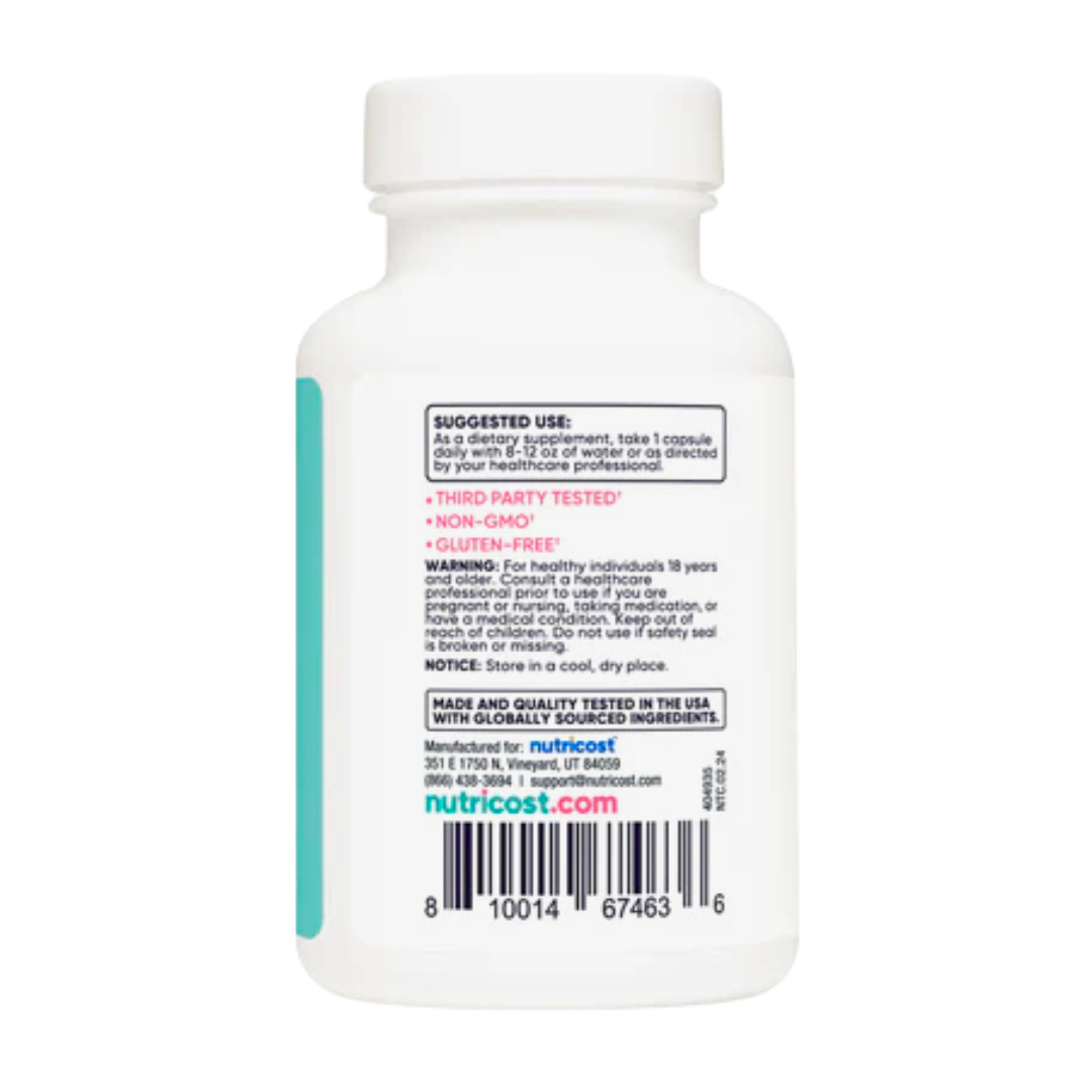 Nutricost Women Folic Acid with Biotin & Vitamin B12 1200mcg Supplement 120 Capsules