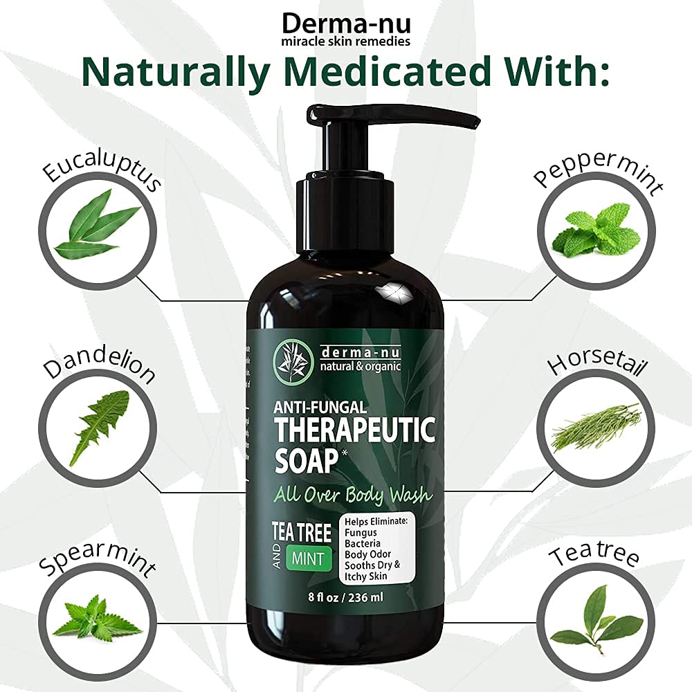 Derma-Nu Natural & Organic Therapeutic Soap with Tea Tree and Mint 236ml