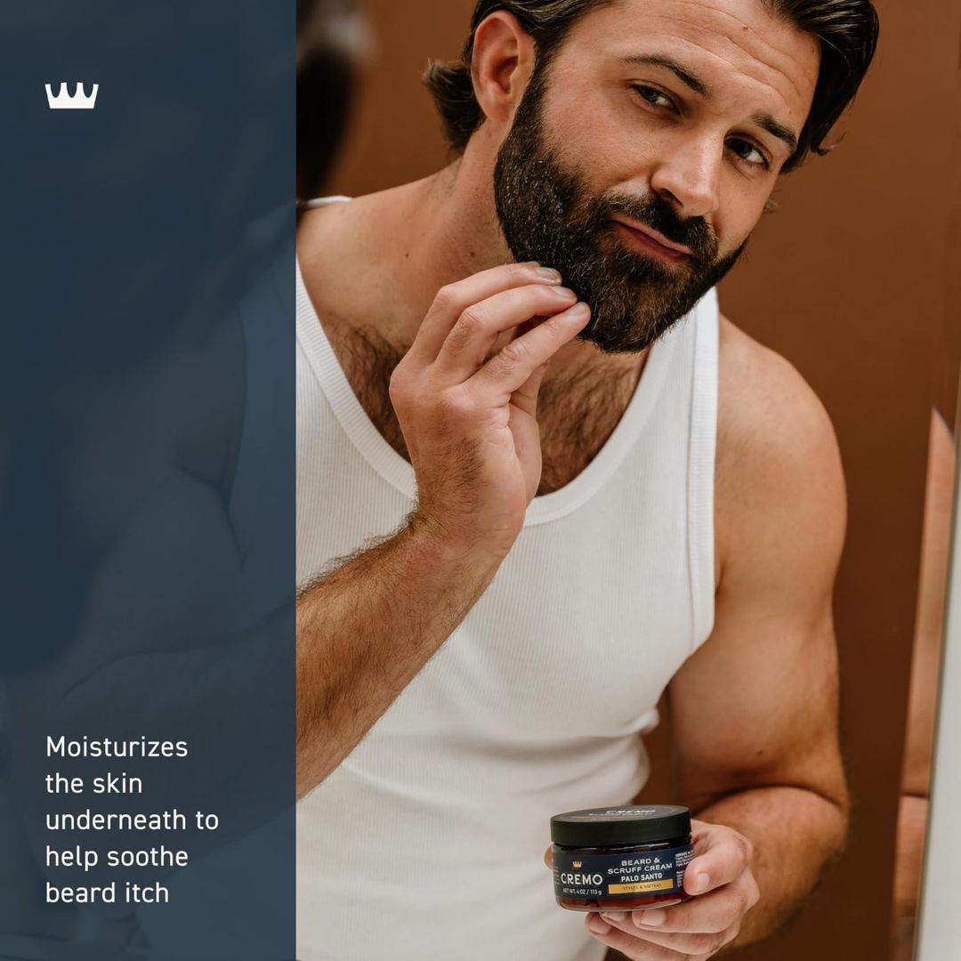 Cremo Beard & Scruff Cream, Palo Santo Reserve Collection, 4 oz